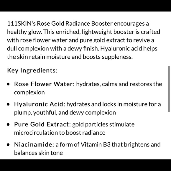 🌹111SKIN ROSE GOLD RADIANCE BOOSTER - Picture 10 of 11